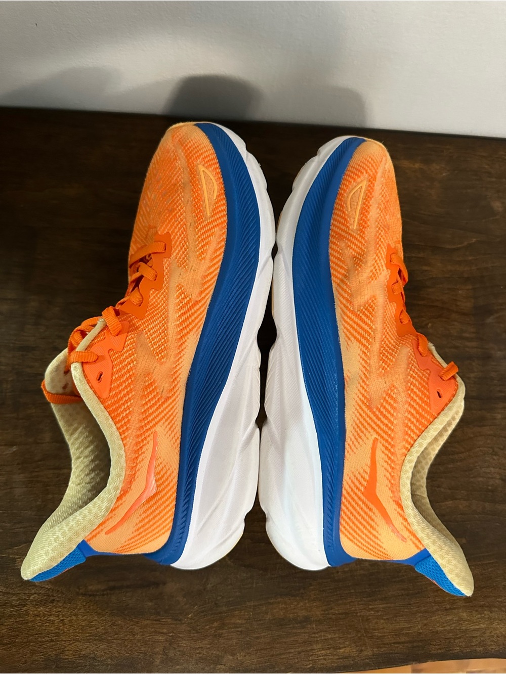Hoka One One Mens Clifton 9 1127895 VOIM Orange Running Shoes Sneakers Size 8 D - Picture 6 of 8